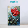 Red Rose Canvas Painting | Romantic Flower Wall Art for Bedroom & Special Gift Decor