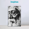 Rabindranath Tagore Side Profile Canvas | Black & White Artistic Wall Art