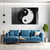 Yin Yang Painting | Spiritual Balance Canvas Painting in Black and White for Home