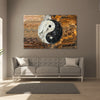 Yin Yang Painting | Natural Tone Canvas Wall Art for Living and Study Spaces