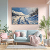Snow Trail Path | Winter Road Canvas Painting For Living Room & Hallways
