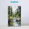 Forest River Flow | Calm Nature Canvas Wall Art For Green Spaces & Relaxation Corners