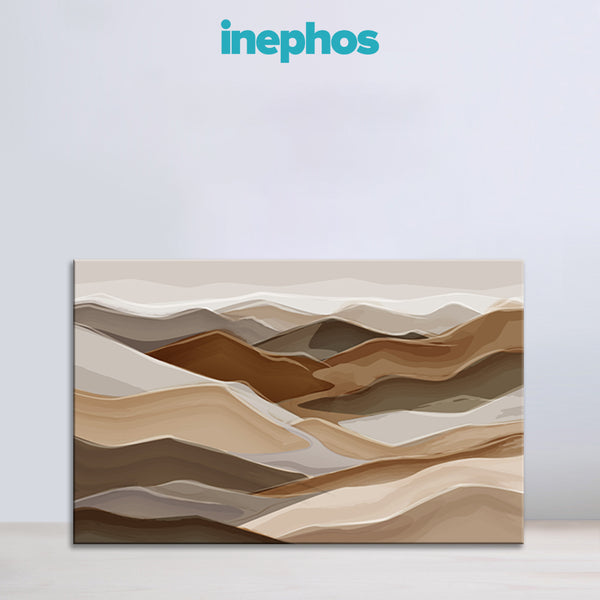 Abstract Desert Dunes | Modern Brown Tones Canvas Wall Art for Minimal Homes