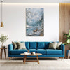 Winter Stag in Snowy Mountains | Serene Wildlife Canvas Wall Art for Living Room & Study