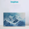 Frozen Blue Mountain Peaks | Snowy Canvas Wall Art For Living Room & Office