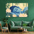 Sleeping Blue Buddha with Lotus | Peaceful Canvas Painting for Mindful Spaces
