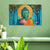 Enlightened Green Buddha with Lotus | Colorful Spiritual Canvas Wall Art for Calm Interiors