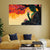 Green Buddha under Red Tree | Modern Canvas Wall Art for Spiritual Elegance and Nature Harmony