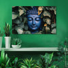 Blue Buddha Wall Painting | Nature-Inspired Spiritual Canvas for Modern Interiors & Gifting