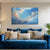 Heavenly Skies Painting | Blue And White Clouds Canvas | Calm Serene Wall Art For Peaceful Home And Meditation Wall Decor