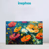 Vibrant Floral Garden Canvas Wall Art for Living Room & Bedroom | Colorful Blooming Flowers Modern Painting | Nature-Inspired Abstract Art
