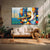 Ganesh Ji Playing Flute Painting | Modern Spiritual Wall Art Gift for Ganesh Chaturthi | Abstract Ganpati Bappa Wall Art for Home Temple Living Room Wall Décor