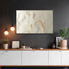 White Minimalist Painting | Modern Abstract Topographic Line Canvas Painting for Wall Décor | Neutral Beige Wall Art for Living Room, Office, or Bedroom Interiors