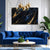 Premium Blue & Gold Marble Painting | Rich Elegant Navy Blue Golden Swirl Canvas for Living Room & Bedroom | Modern Abstract Flow Paint Wall Art Décor for Modern Homes & Luxury Interiors