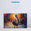 Colorful Pelican Painting | Modern Elegant Proud Bird Canvas | Vibrant Animal Wall Art for Living Room Décor