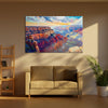 Majestic Grand Canyon Painting | Sunlit Scenic Landscape Canvas | Travel-Inspired Wall Art for Living Room, Office, Bedroom
