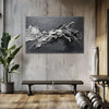 Grayscale Textured Abstract Canvas | Modern 3D Wall Art in Black & White Tones for Living Room, Office & Minimal Interiors | Bold Contemporary Décor