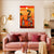 Tribal Mother & Child Painting | Bold Modern Abstract Orange Sunset Canvas | African Folk Wall Art for Living Room