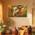 Golden Ganesh Ji Canvas Wall Art | Abstract Close-Up Ganesha Painting for Home Temple & Festive Décor | Vibrant Traditional Spiritual Artwork