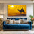Desert Safari Painting | Rajasthani Thar Camel Sunset Scene Canvas | Warm Yellow Landscape Wall Art for Living Room & Indian Ethnic Décor