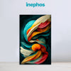 Colorful feather design on a dark background with 'inephos' branding.