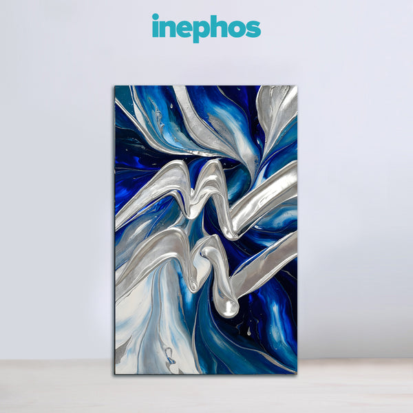 Aquarius Zodiac Wall Art | Innovation, Intellectual Flow & Futuristic Thinking | The Neural Wave | Futuristic Abstract Canvas Painting | Aquarius Air Sign Intelligence & Visionary Ideas Astrology Artwork