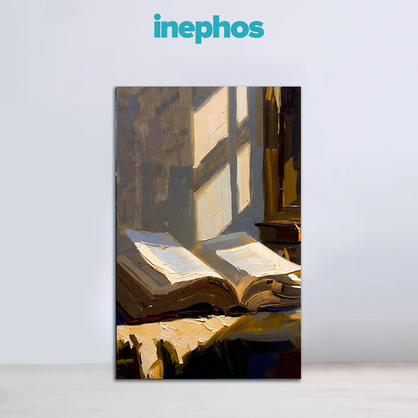 Gemini Zodiac Wall Art | Learning, Curiosity & Intellectual Growth | Window of Knowledge | Open Book Canvas Painting | Gemini Air Sign Wisdom & Communication Astrology Artwork | Study Rooms, Libraries & Knowledge Spaces