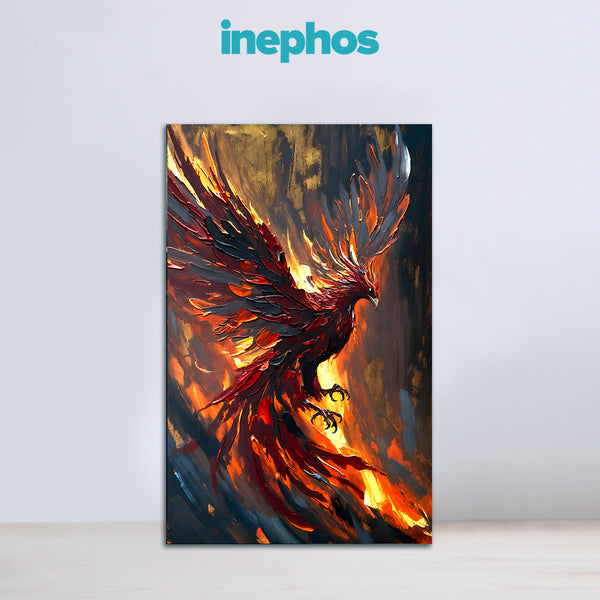 Scorpio Zodiac Wall Art | Transformation, Resilience & Personal Rebirth | Phoenix Power Awakening | Rising Phoenix Canvas Painting | Scorpio Water Sign Regeneration & Power Astrology Artwork | Leadership Spaces, Workspaces & Transformation Zones