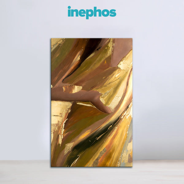Virgo Zodiac Wall Art | Abstract Gold Canvas Painting