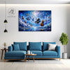 Aquarius Zodiac Wall Art | Celestial Symphony of Creativity & Innovation | Futuristic Musical Cosmos Astrology Canvas Painting | Vision, Imagination & Artistic Freedom Decor