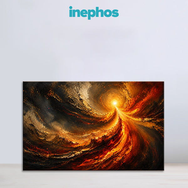 Aries Zodiac Wall Art | Courage, Momentum & Fearless Transformation | Ascendant Fire Vortex | Fiery Path of Victory Canvas Painting | Aries Fire Sign Astrology Energy Artwork | Leadership, Ambition & Success Spaces