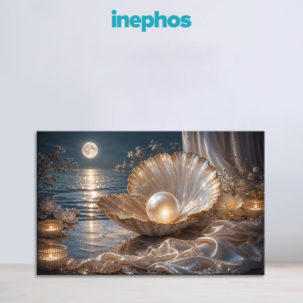 Cancer Zodiac Wall Art | Emotional Nurturing, Inner Peace & Moonlit Serenity | Pearl of Tranquility | Lunar Water Energy Canvas Painting | Cancer Water Sign Astrology Artwork | Healing, Comfort & Soulful Harmony Spaces