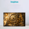 Capricorn Zodiac Wall Art | Eternal Clock of Discipline & Time Mastery | Golden Mechanical Astrology Canvas Painting | Ambition, Precision & Legacy Artwork | Luxury Capricorn Decor
