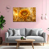 Leo Zodiac Wall Art | Radiance, Prestige & Solar Confidence | Golden Sunflower Majesty | Royal Fire Energy Canvas Painting | Leo Fire Sign Astrology Artwork | Luxury, Success & Empowered Living Spaces