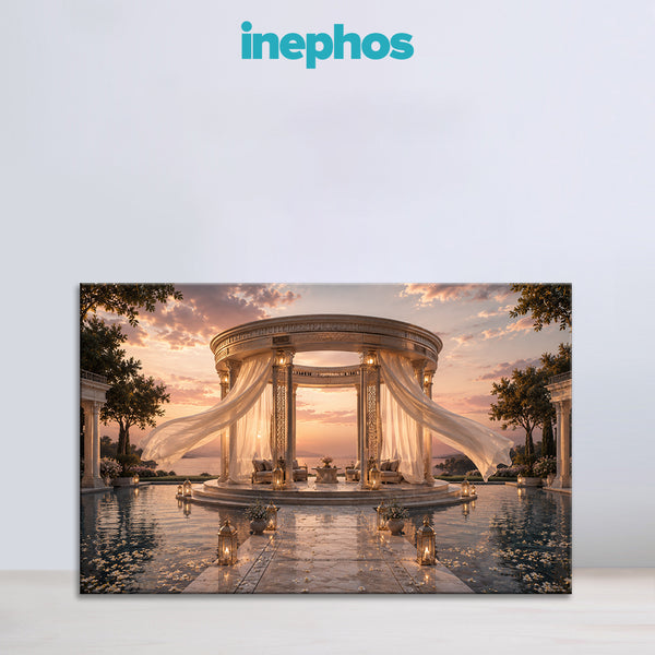 Libra Zodiac Wall Art | Harmony, Elegance & Divine Balance | Celestial Harmony Pavilion | Air Energy Canvas Painting | Libra Air Sign Astrology Artwork | Love, Luxury & Peaceful Relationship Spaces