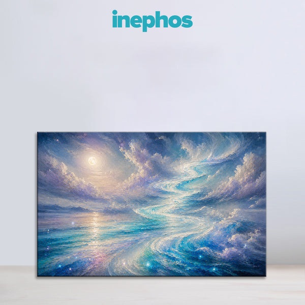 Pisces Zodiac Wall Art | Celestial Ocean of Dreams & Spiritual Flow | Mystical Water Element Astrology Canvas Painting | Intuition, Healing & Divine Serenity Decor