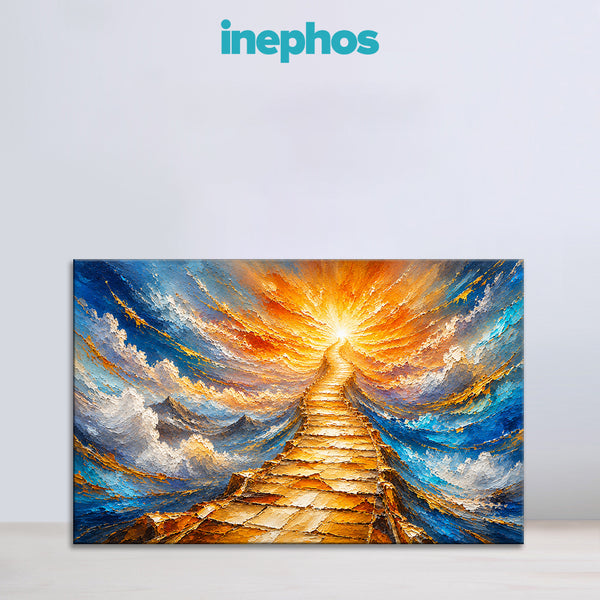 Sagittarius Zodiac Wall Art | Stairway to Higher Wisdom & Infinite Expansion | Celestial Journey Astrology Canvas Painting | Spiritual Growth, Freedom & Enlightenment Artwork | Luxury Sagittarius Decor