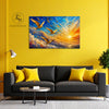 Sagittarius Zodiac Wall Art | Golden Birds of Freedom & Infinite Horizons | Celestial Sky Astrology Canvas Painting | Adventure, Expansion & Spiritual Liberation Artwork | Luxury Sagittarius Decor