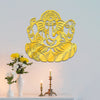 Traditional Lotus Ganesh Acrylic Wall Art | Artistic Golden Ganesha Wall Hanging For Pooja Room