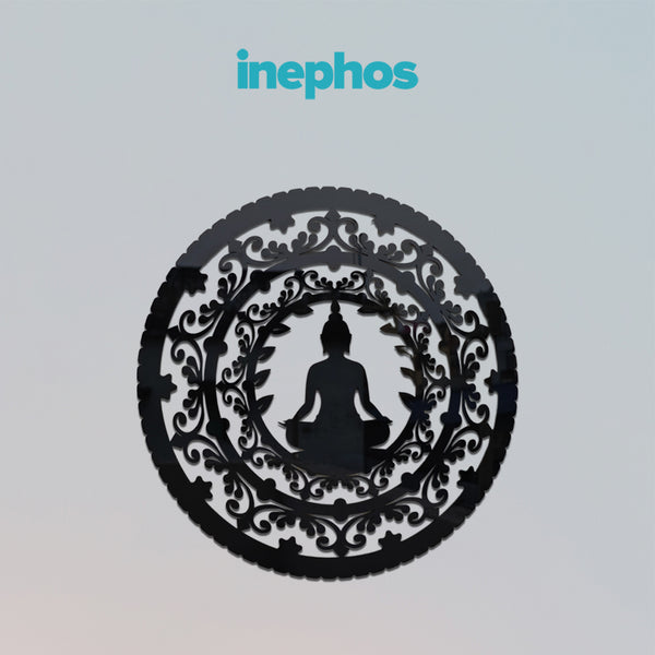 Buddha Acrylic Wall Art | Spiritual Round Cutwork Design for Home Temple & Meditation Space