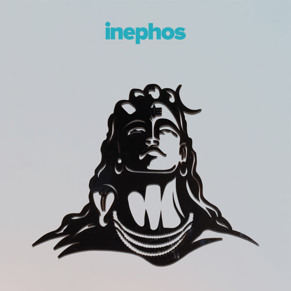 Adiyogi Acrylic Wall Art | Black Glossy Lord Shiva Design For Modern Spiritual Interiors