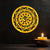 Golden Om Mandala Acrylic Wall Art | Spiritual Round Design For Living Room & Pooja Room