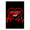 Heart Care Motivational Poster | Red Heartbeat Line Medical Wall Art for Clinics, Hospitals, Cardiology Centres & Health Awareness Décor