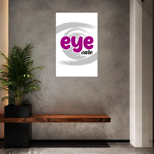 Eye Care Awareness Poster | Modern Eye Illustration for Optometry Clinics, Hospitals, Eye Testing Centres & Vision Health Décor