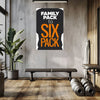 Family Pack to Six Pack Gym Motivation Poster | Fitness Wall Art for Home Gym, Workout Room, Body Transformation Décor & Weight Loss Motivation Posters