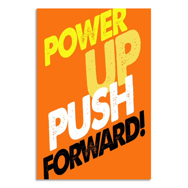 Bold Orange Inspirational Wall Art for Office | Gym, Classroom, Students & Workspaces | Positive Energy Quote Print