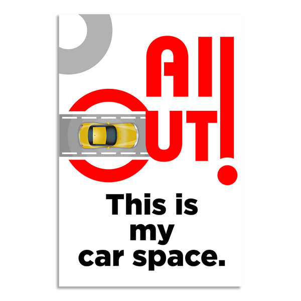 Funny Parking Sign | Humorous Reserved Parking Poster for Home, Office Parking, Garages, Apartments & Personal Car Spot
