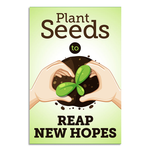 Growth Mindset Wall Art for Home | Office, School & Garden Lovers | Positive Quote Decor for Daily Inspiration