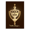 Golden Door Knocker Quote Wall Art for Office, School, Workplace & Study Room | Inspirational Decor for Confidence & Opportunity