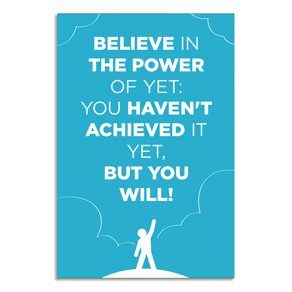Powerful Motivational Poster | Growth Mindset Wall Art for Office, School, Study Room & Kids’ Rooms | Inspirational Quote for Daily Positivity